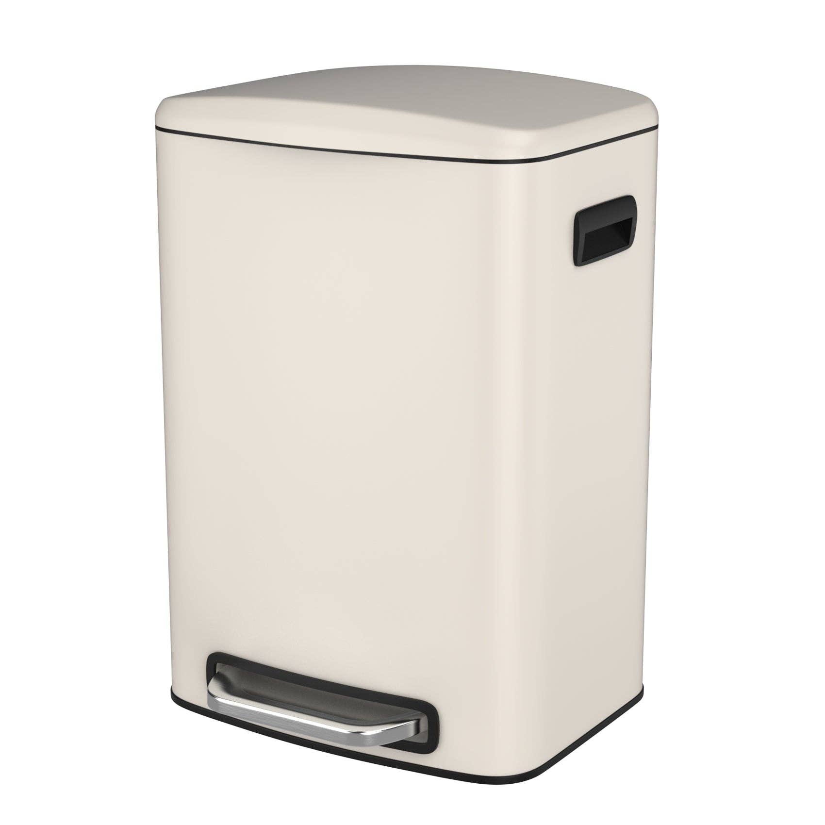 39F Inc. - Wholesale Trashcan/Trash Bin - 13 Gallon White Steel Kitchen Trash Can - Foot Pedal20