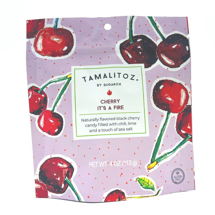 Sugarox Candy Studio LLC - Wholesale Hard Candy - CHERRY IT'S A FIRE TAMALITOZ CANDY 12 CT