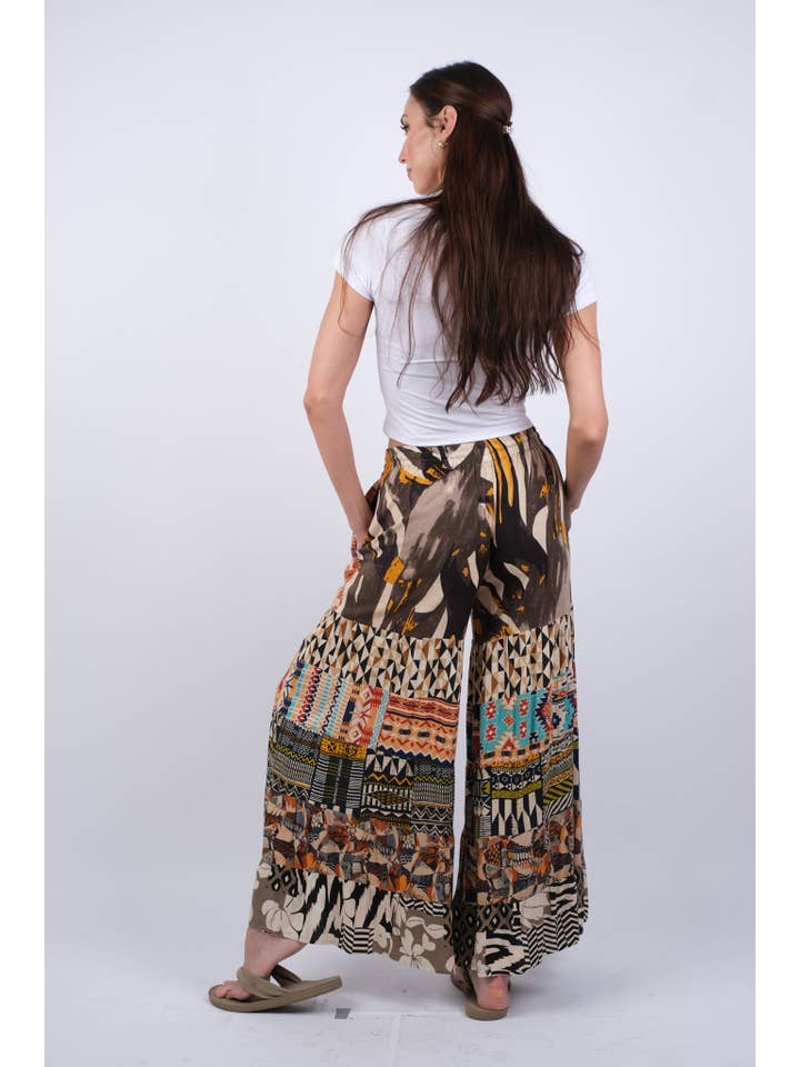 Sacred Threads - Wholesale Pants - Women's - Abstract Allure Patchwork Hippie Pants