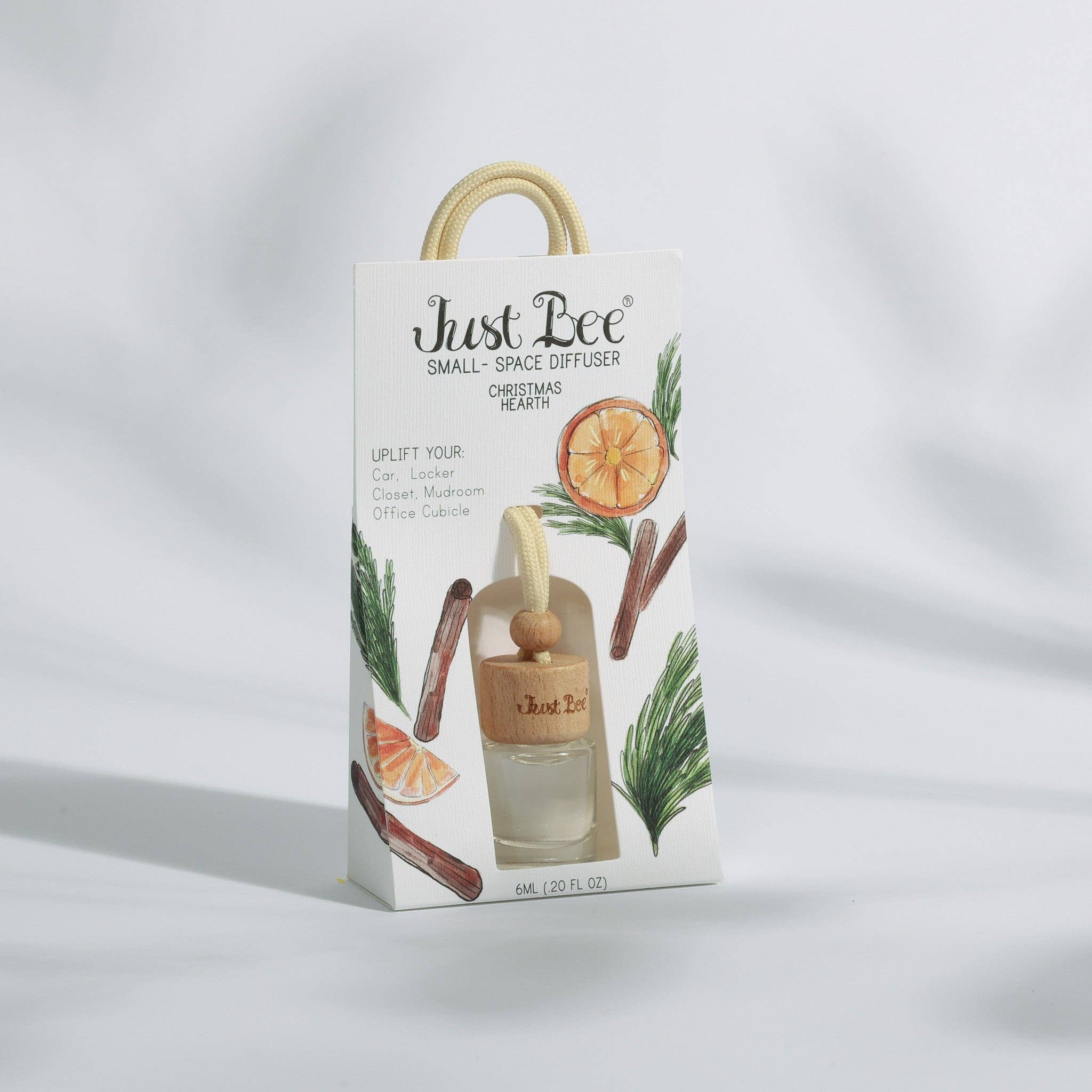 Just Bee - Wholesale Reed Diffuser - Small-Space Hanging Diffuser - Christmas Hearth