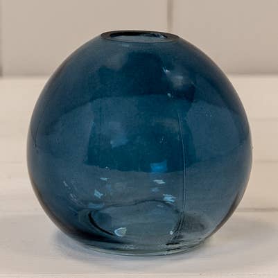 Satchville - Wholesale Vase - Blue Globe Glass Vase0