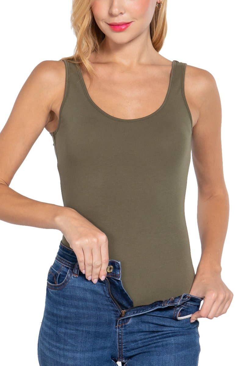 Vanilla Monkey – wholesale Bodysuit - Dam – Ärmlös Dubbel Rund-urringning Bomull Bodysuit11