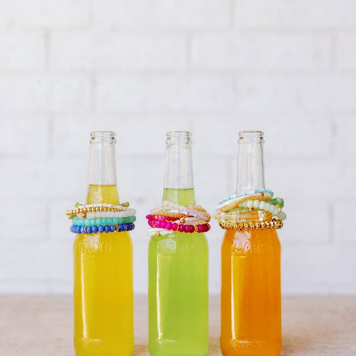 Baubles by Becca - Wholesale Beaded Bracelet - Cobalt Blue Gemstone Bracelet with Gold Accents5