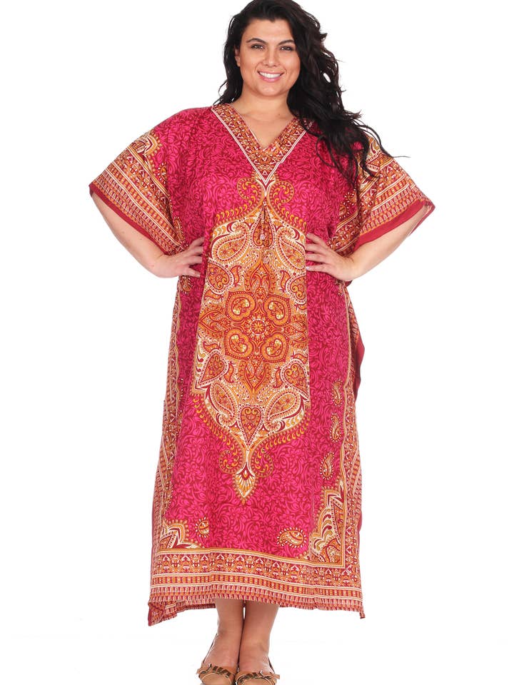 Caftan graphique imprimé 1002 pour la vente par Sol