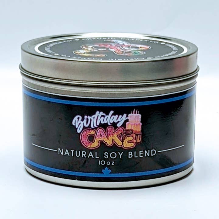 Birthday Cake - 10oz Tin for wholesale by Chronic Candles