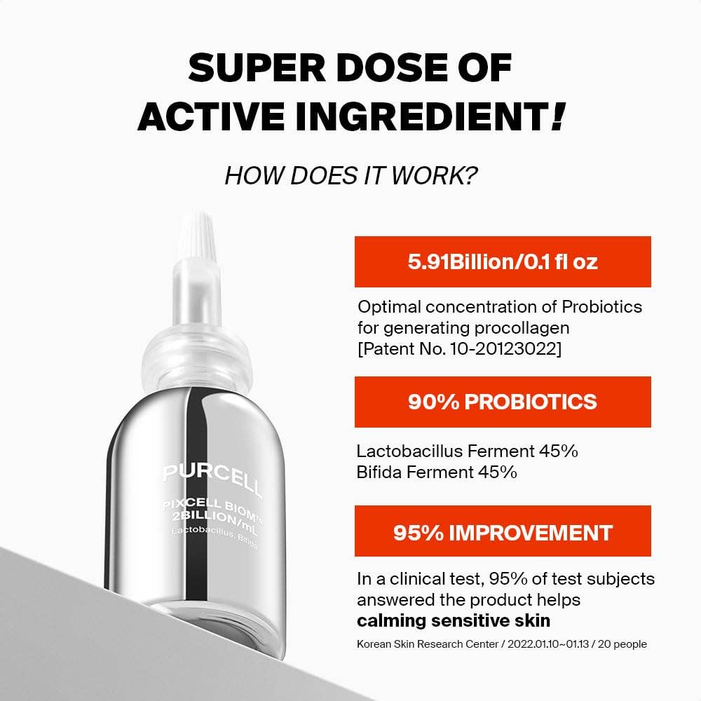 Glowiss - Wholesale Facial Serum/Concentrate - PURCELL Pixcell Biom 2B/mL- Topical Probiotic Drop 1.01 fl oz1