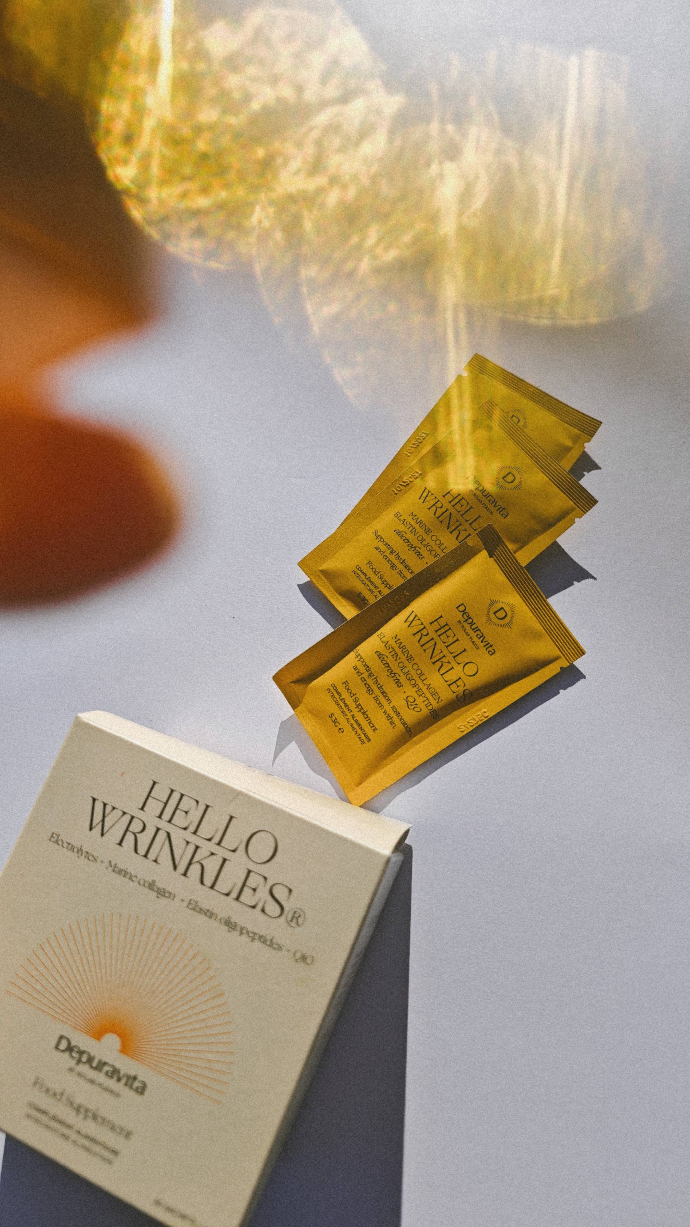 Depuravita - Vente Supplément oral/vitamine - Hello Wrinkles 3.0 – Élixir Anti-Âge au Collagène Marin3