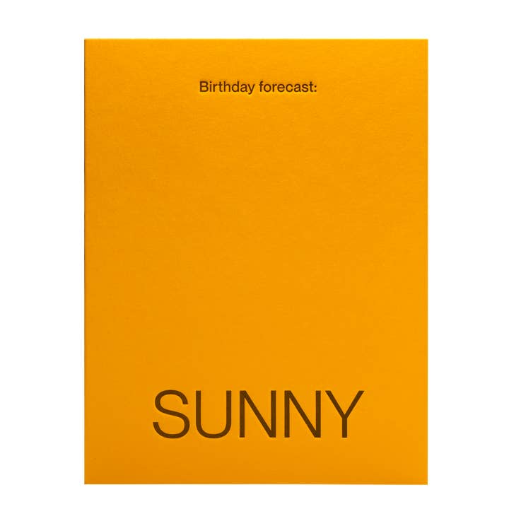 Short Talk - Wholesale Birthday card - Birthday forecast: SUNNY1