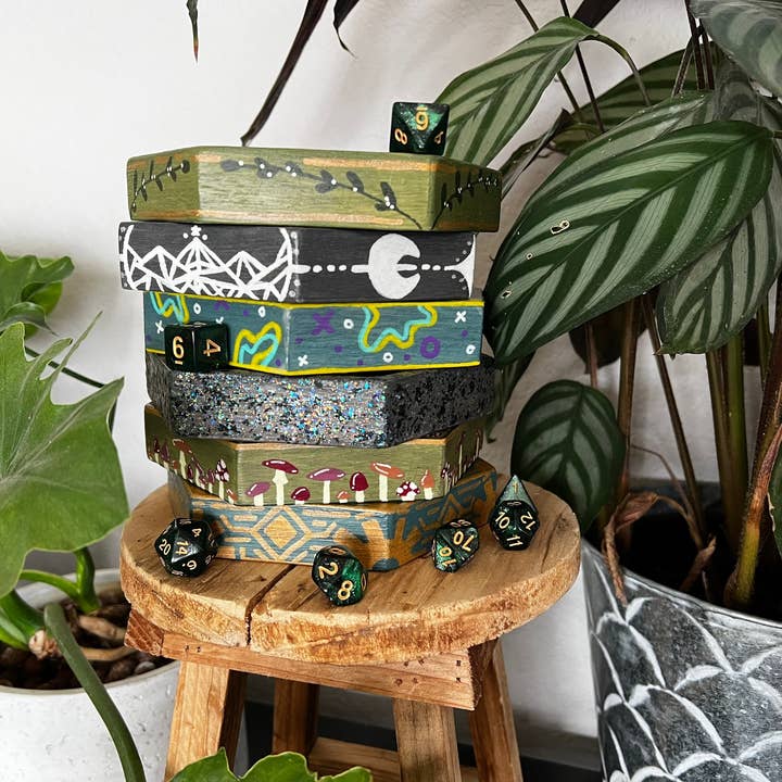 Hand Painted Dice Trays for wholesale by Oltwold Post Co
