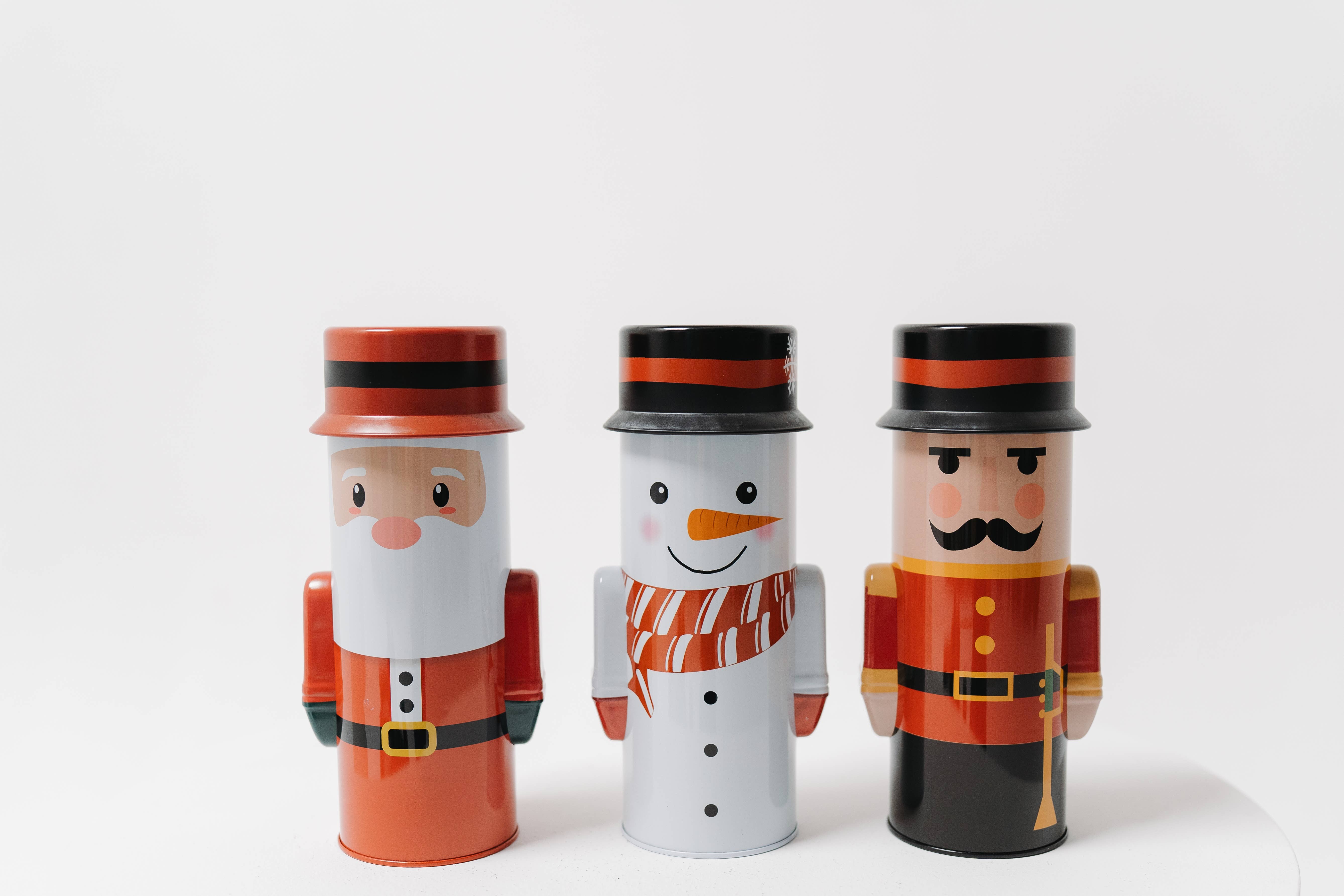 DAHO - Wholesale Christmas Decoration - DaHo Christmas Holiday 12pc Nutcracker Tin Santa Snowman2