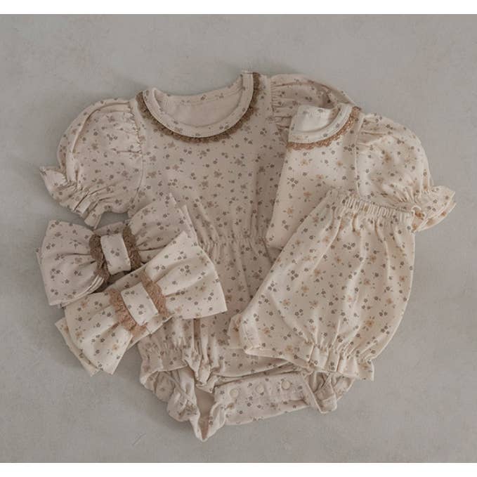 Body fleuri en coton pour bébé, barboteuse pour la vente par peekaboo