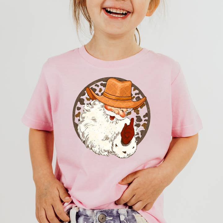 Circus Threads LLC - Wholesale Screen Printed T-Shirt - Kids - Cowboy Santa- KIDS