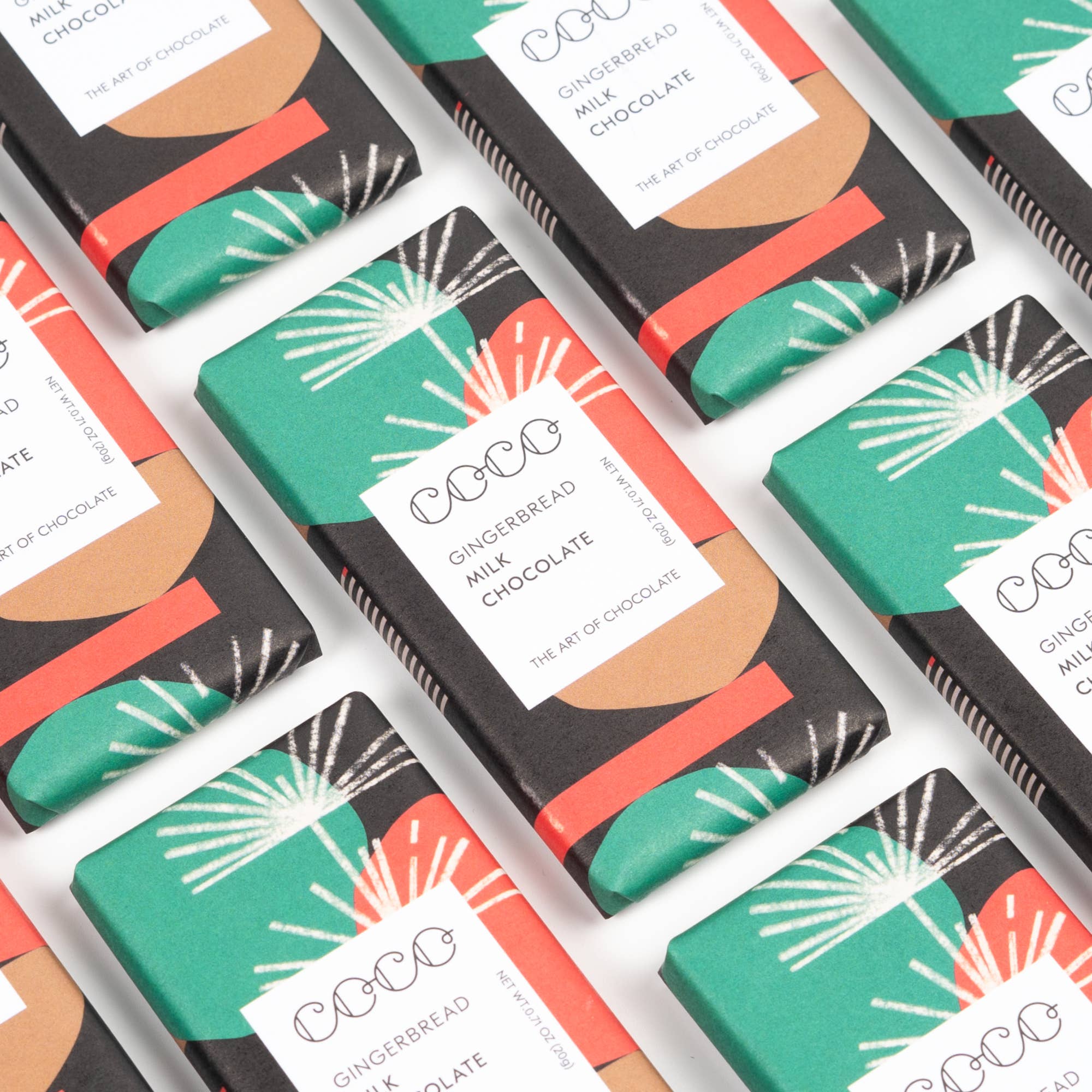 COCO Chocolatier [No duties when shipping to US!] – Großhandel Schokoriegel – Lebkuchen-Milch-Mini-Schokoriegel (Packung mit 24)3