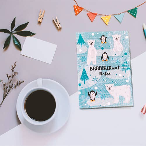 Brrrrilliant A6 Covered Notepad for wholesale by The Persnickety Co