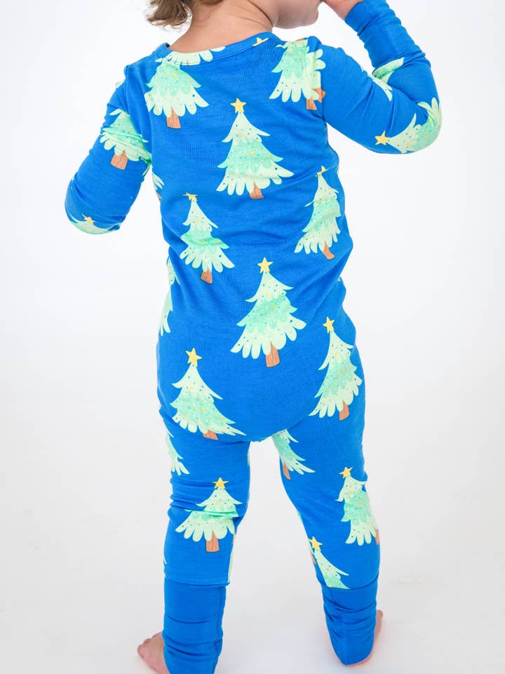 SoftSnooze™ Baby Bamboo Viscose Blue Twinkling Trees Convertible One Piece Footie Pajama
for wholesale on Faire2
