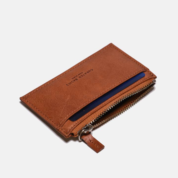 Curated Basics - Wholesale Card Holder - Unisex - Zipper Leather Cardholder