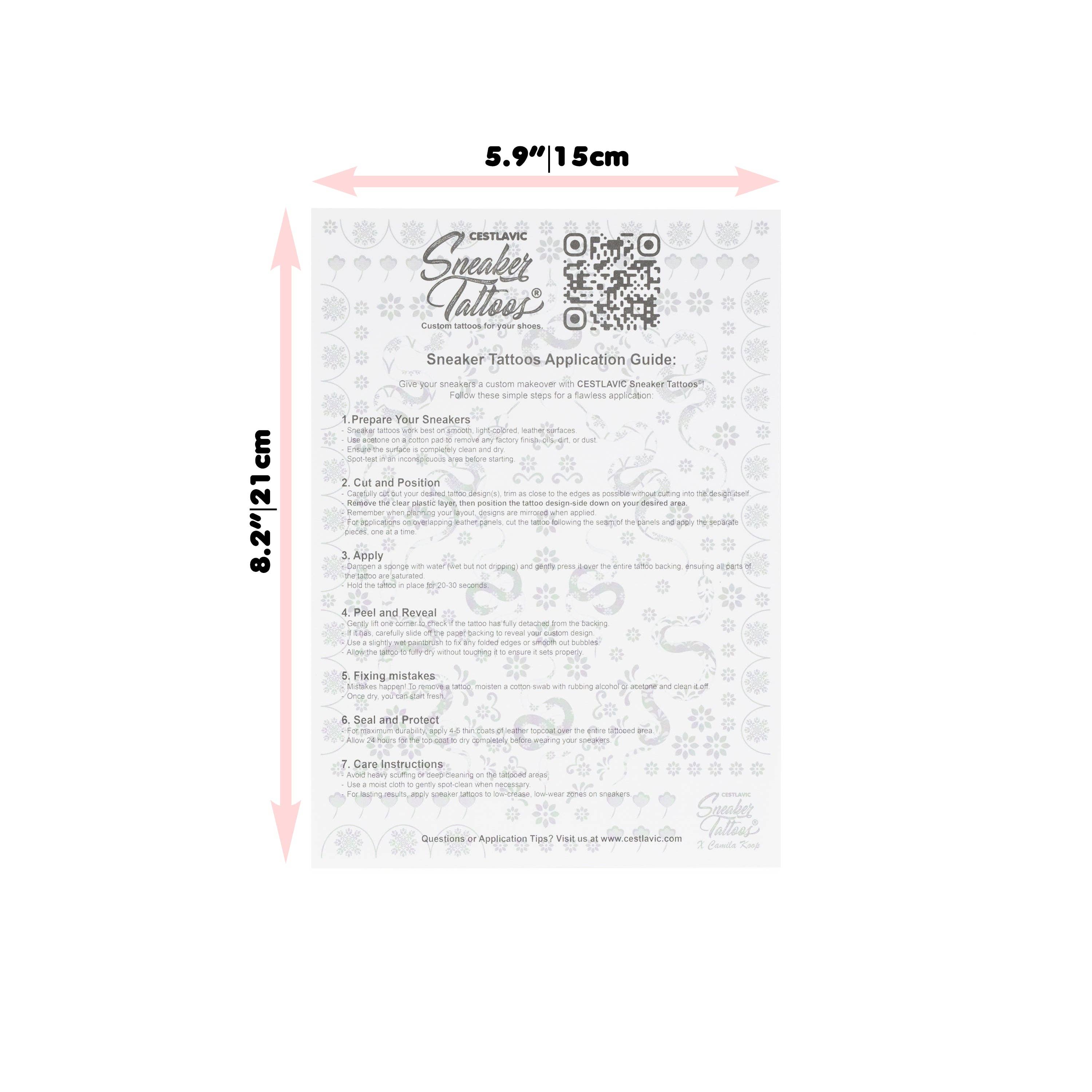 Cestlavic – Großhandel Temporäre Tattoos – Porzellan-Schlangen Sneaker-Tattoos®3