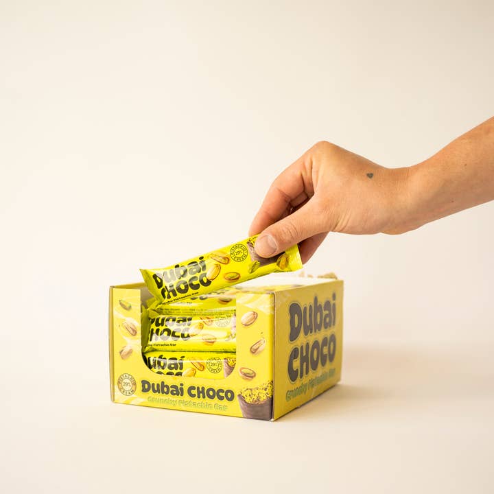 SureShot - Wholesale Chocolate - Dubai Chocolate - Crunchy Pistachio Bar - 25x1.94oz7