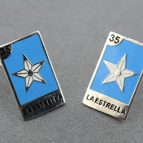 Ster tarot oorbellen - geëmailleerd zilver voor wholesale door Makers & Providers