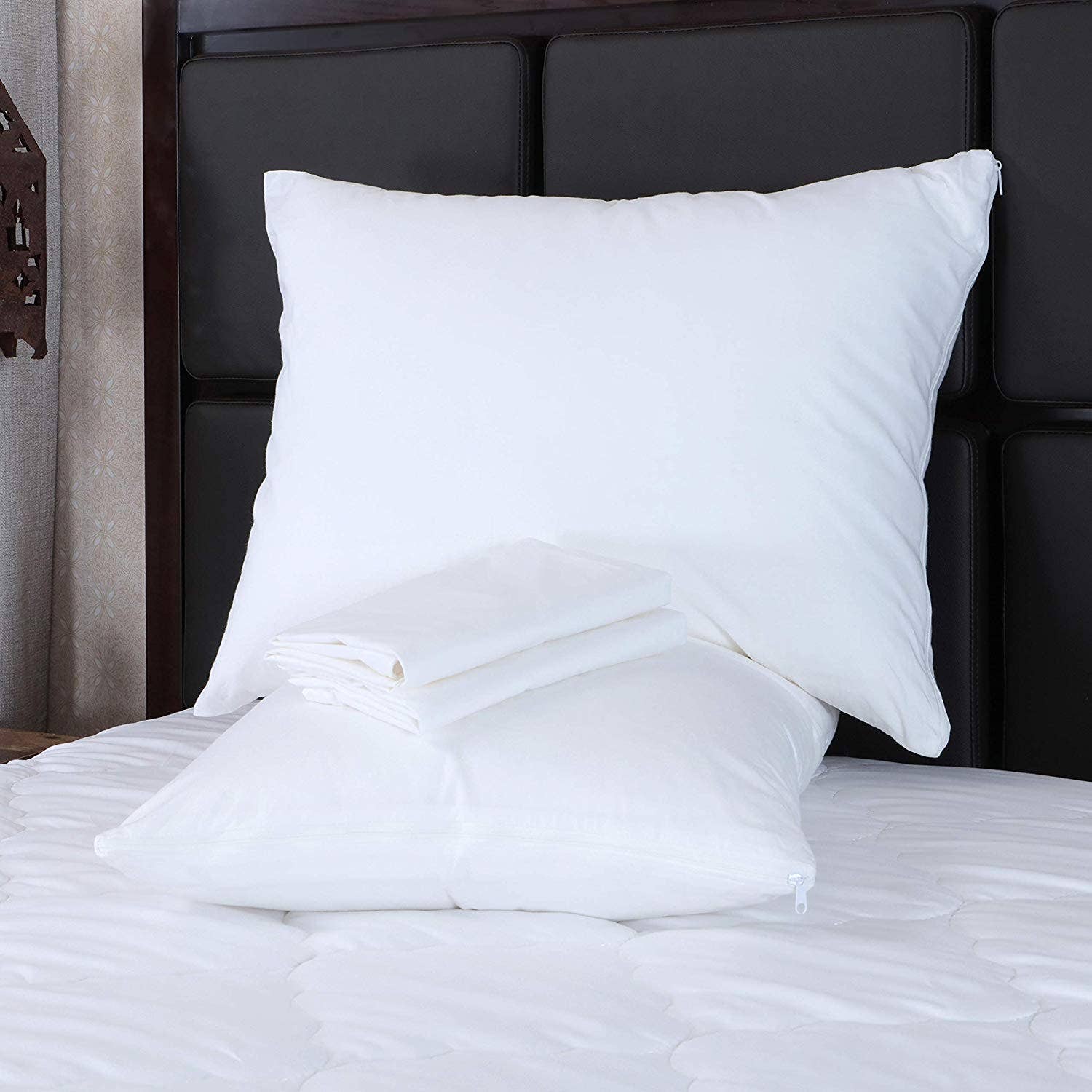 Mastertex - Wholesale Bedding Pillowcase/Sham - Micropuff Zippered Microfiber Pillow Protector2