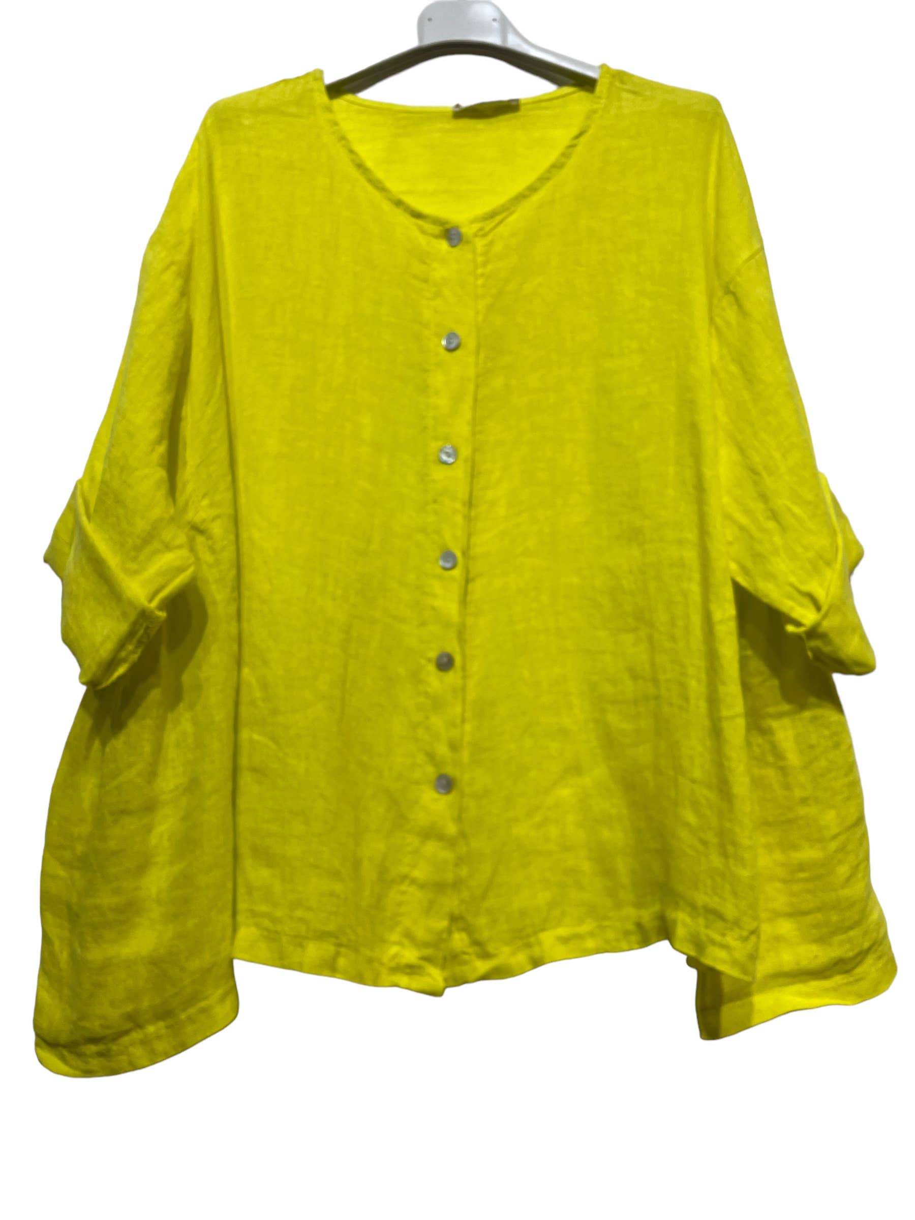 LINEN & COTTON HOUSE – Großhandel Hemd mit Button-down-Kragen – Damen – 61911 Bluse aus Leinen und Baumwolle – Einheitsgröße10