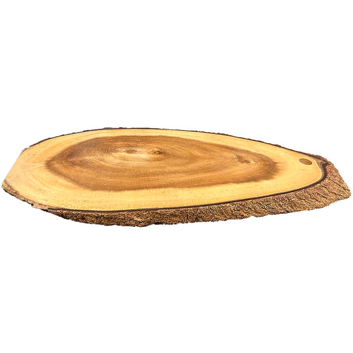 Texas Toy Distribution - Wholesale Cutting board - Acacia Wood Cutting Board, 16" Round Shape w/ Natural Edge
