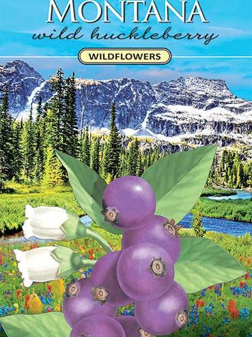 Montana Wild Huckleberry Wildflower Seed Packet for wholesale by Created By Nature