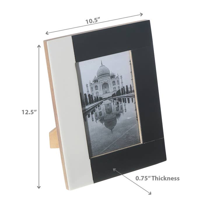 Multi 8X10"Black & White Inlay Photo Frame for wholesale on Faire2