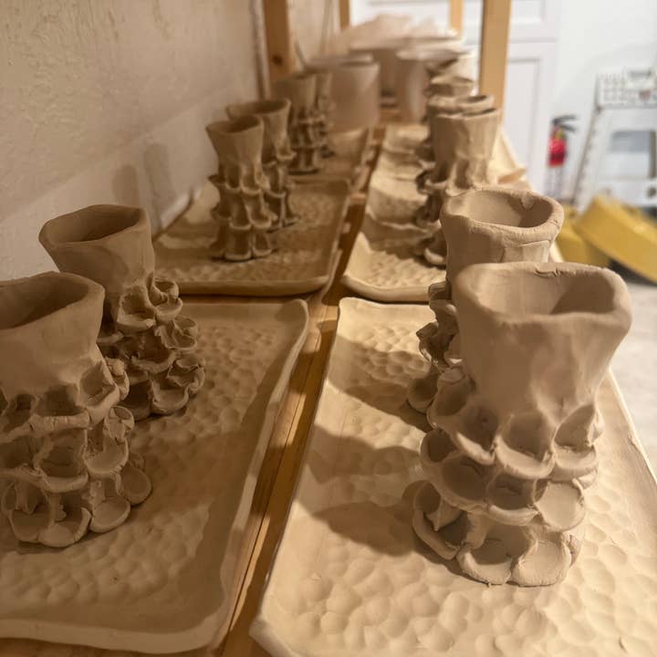 Design by Pouneh - Wholesale Candle holder - Organic Elegance Candlestick Set with Tray.8