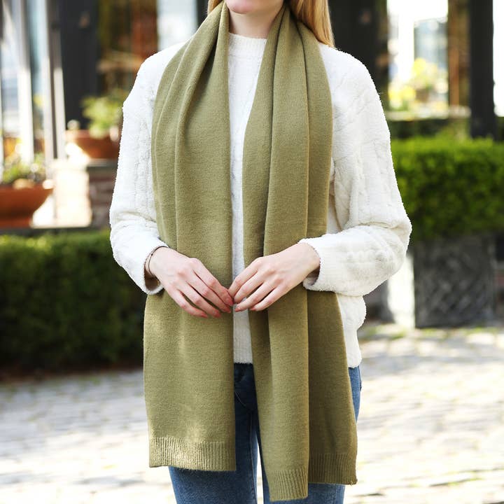 Fashion City - Wholesale Scarf - Women's - Solid Color Soft Ribbed Oblong Scarf13