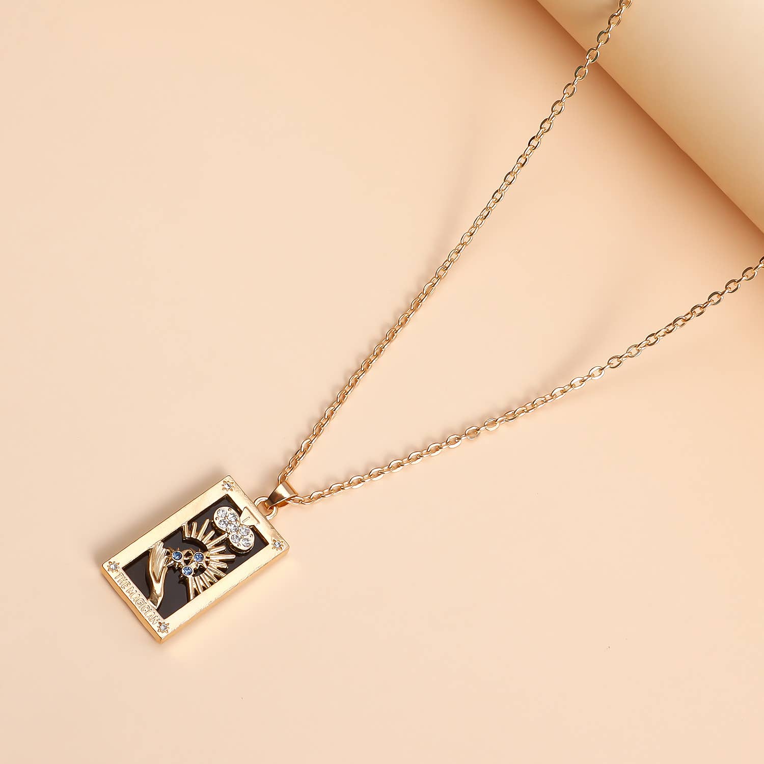 Gemscape UK - Wholesale Pendant/Charm Necklace - Tarot Design Necklace with Crystal - Chic Trendy Jewellery1