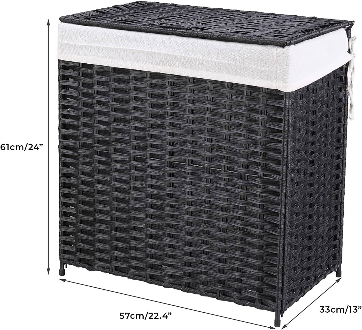 Above Edge - Wholesale Laundry Hamper - Rattan Laundry Hamper Collapsible with Lid 96L5