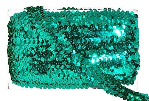 Mandala Crafts – Engroshandel Håndværk forsyninger – Mandala Håndværk Elastisk Paillet, Flad Glitter Stretch Bling Paillette Stof Bånd, Metallisk Applikation Trim Blonder til Kjole Pynt, Pandebånd2