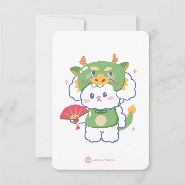 Dragon Lunar Zodiac Bibo Mini Print for wholesale by Huyen Dinh