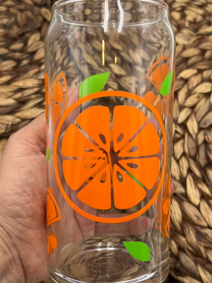 Orange Beer Can Glass for wholesale by Lily Rose Designs