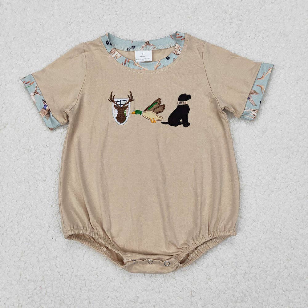 Aier Wholesale - Wholesale Bodysuit (Non-Footed) - Baby - Baby Infant Boys Hunting Deer Duck Dog Rompers0