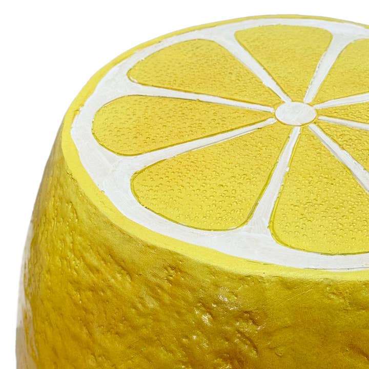 Galt International Company - Wholesale Stool - 18" Lemon Stool Novelty Home Decor Polyresin4