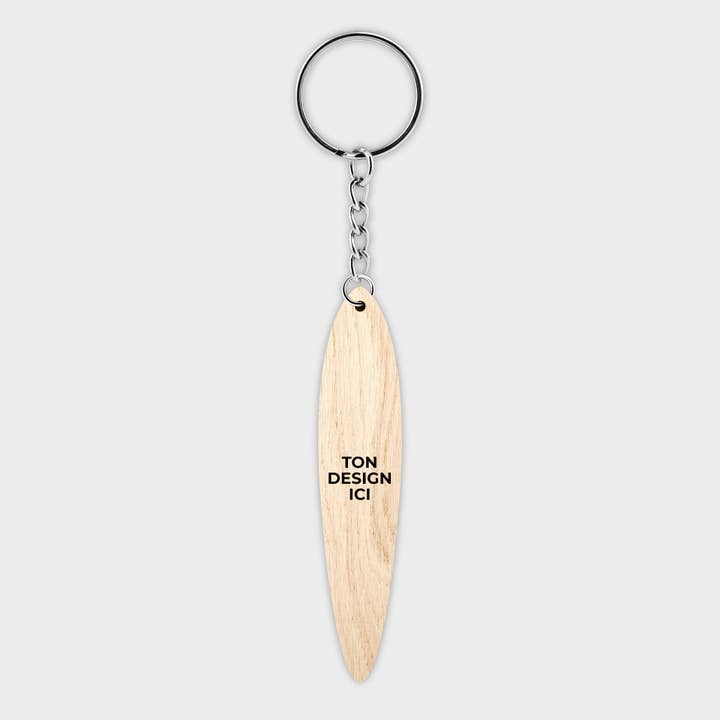 Custom Longboard Keychain for wholesale by WoodMakerz