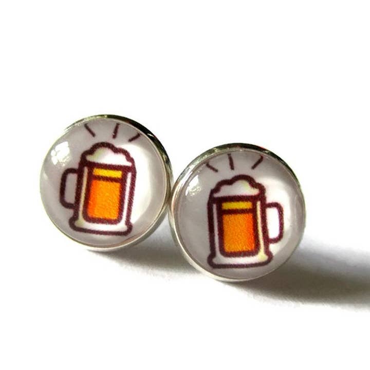 Dans l'Air du Temps Bijoux - Wholesale Stud/Post Earrings - Funny Beer Earrings2
