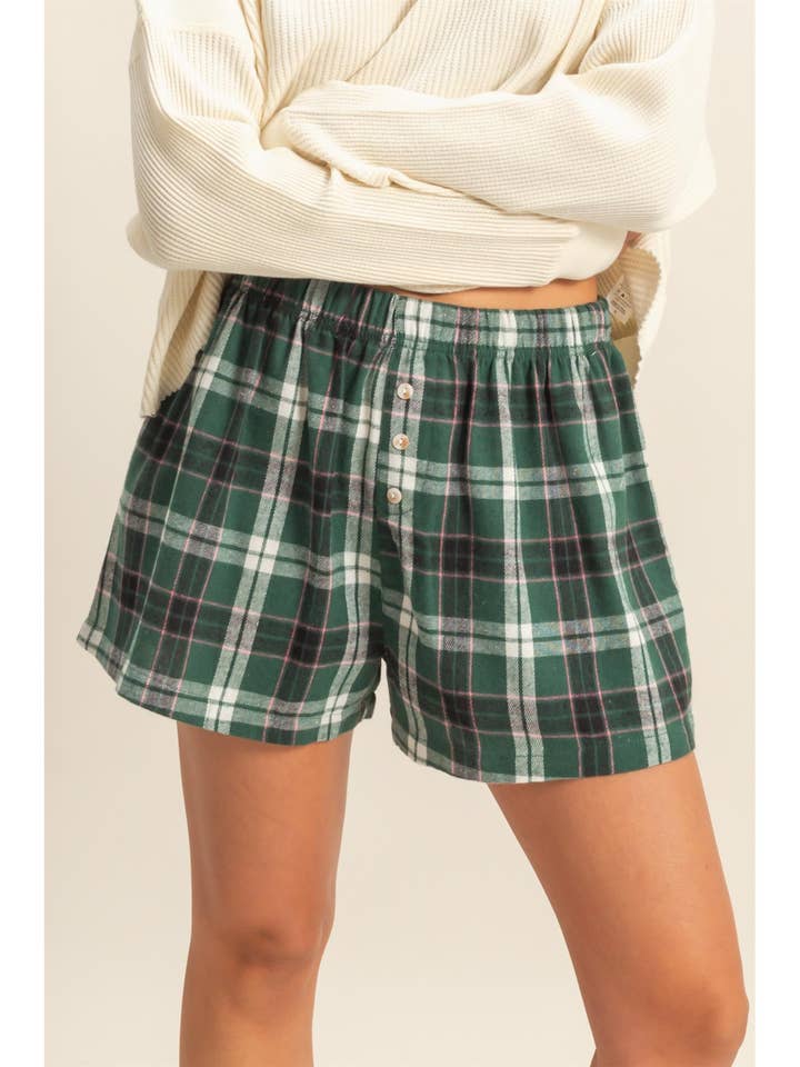 Boxershorts i flanell med knäppning framtill för wholesale av HYFVE