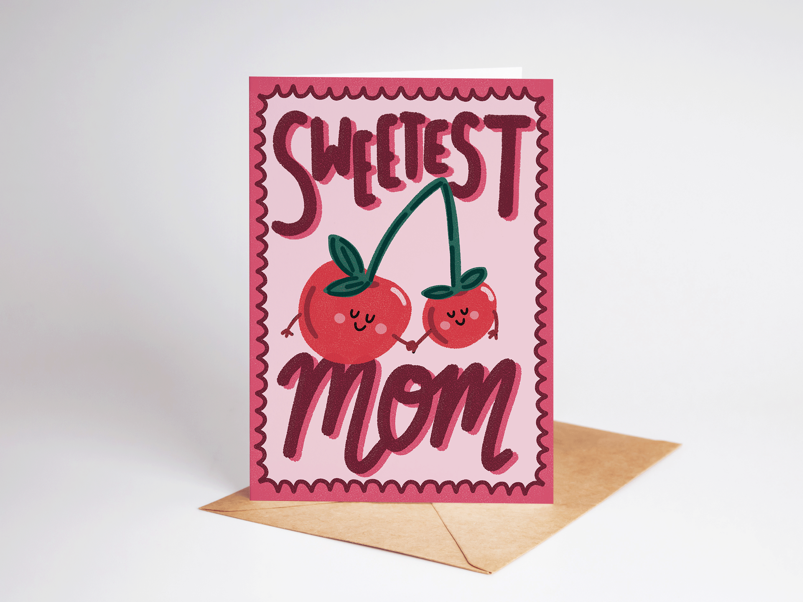 The Shelley Society - Wholesale Mother's Day Card - Sweetest Mom Cherry Greeting Card2