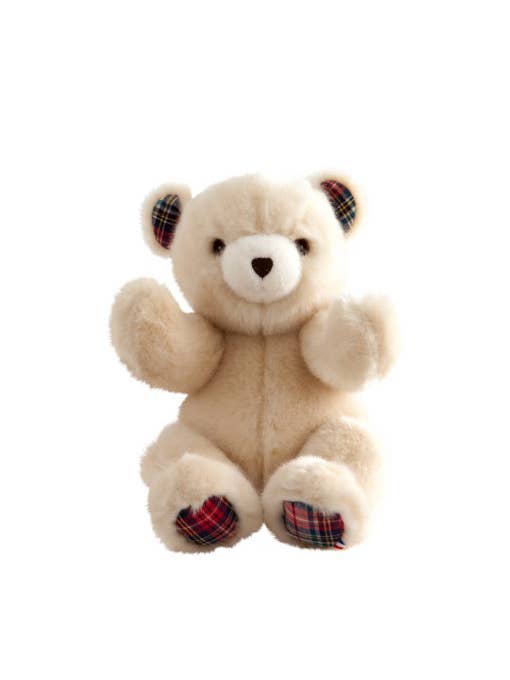 Robert the Bear - Beige / Scottish Plaid - Small for wholesale by pamplemousse peluches