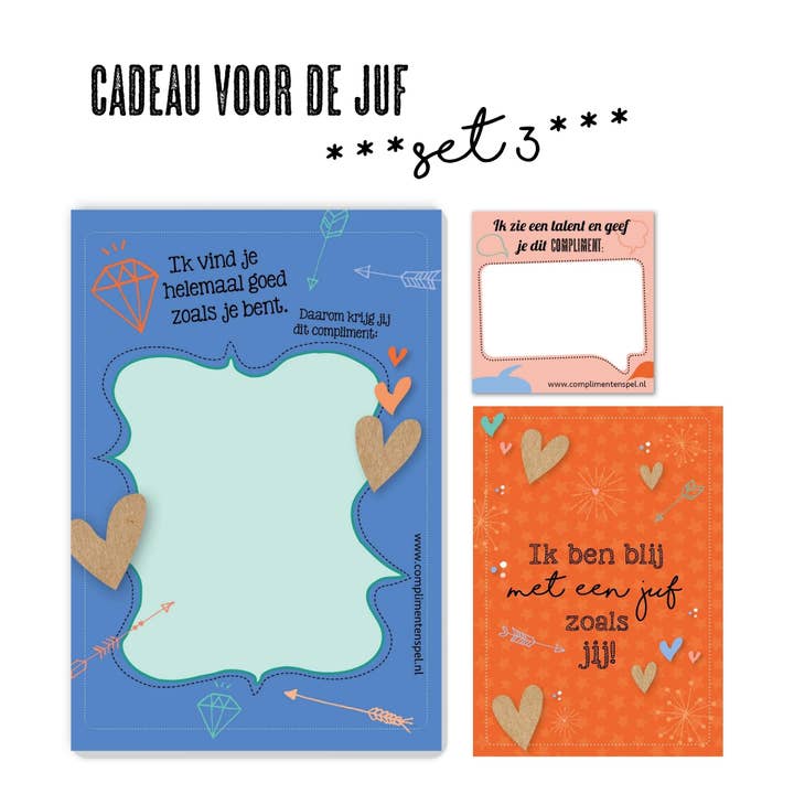 Cadeau de juf för wholesale av complimentenspel