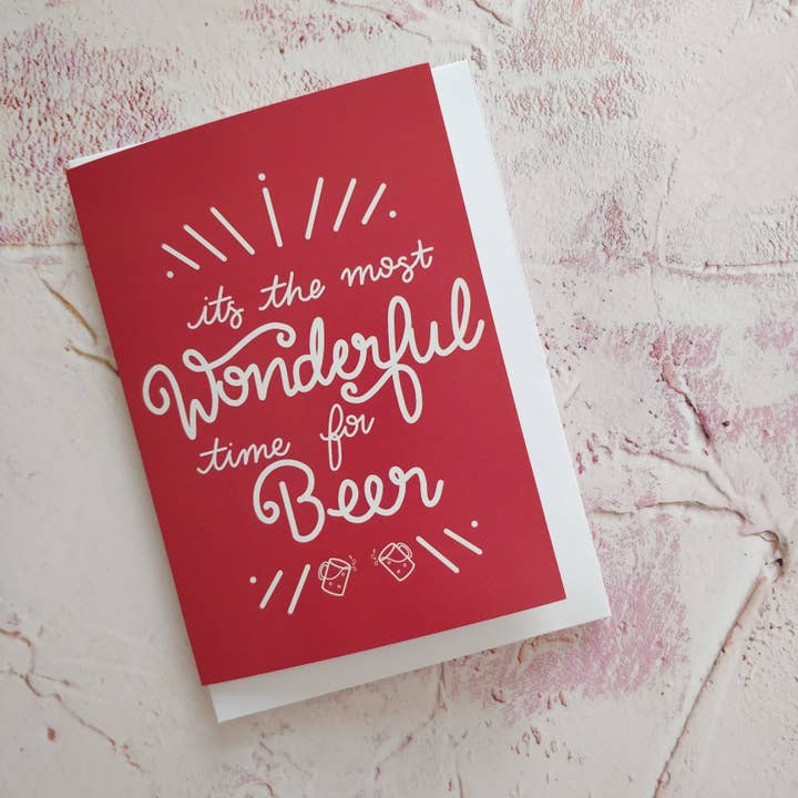 It's the Most Wonderful Time for Beer Christmas Card for wholesale by FayDixonDesign