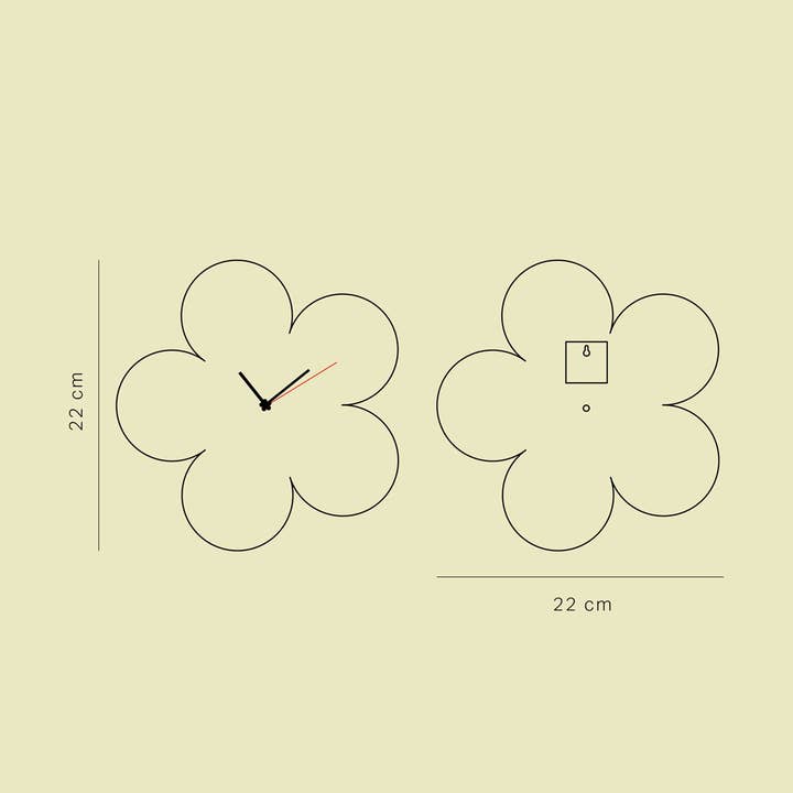 PDM Brand - Wholesale Wall clock - Daisy mini – Petite Floral Table & Wall Clock5