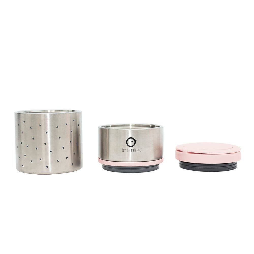 Rosa Thermo solids trianglar matbehållare för baby för wholesale på Faire9