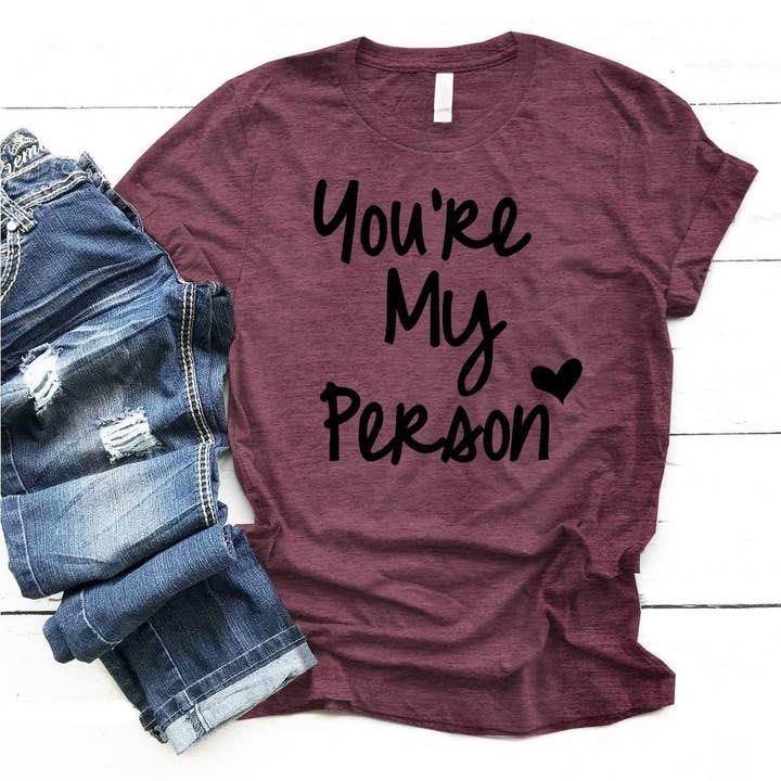 21 Threads – Engroshandel T-shirt med print - Dame – Du er Min Person Premium Unisex T-Shirt