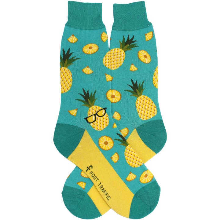 Men's Pineapples Socks for wholesale by Foot Traffic Socks