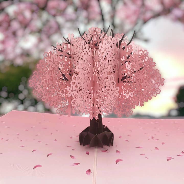 Cherry Blossom Pop Up Card for wholesale by Color Pop Cards