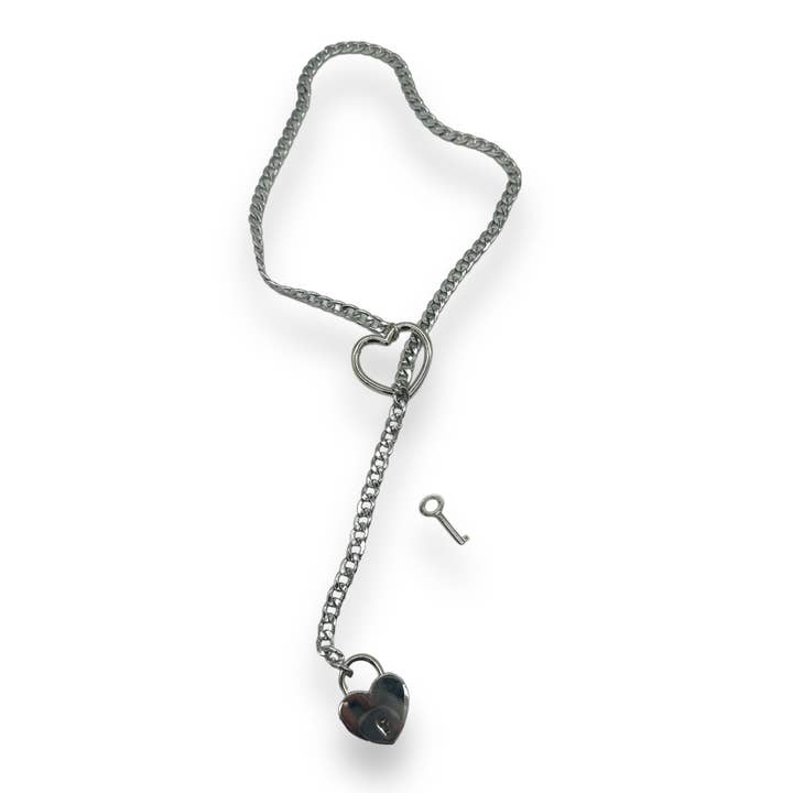 Kinky Pleasure - Wholesale Choker/collar - Kinky Pleasure - AX101 - Luxury Choker - Silver - 65cm6